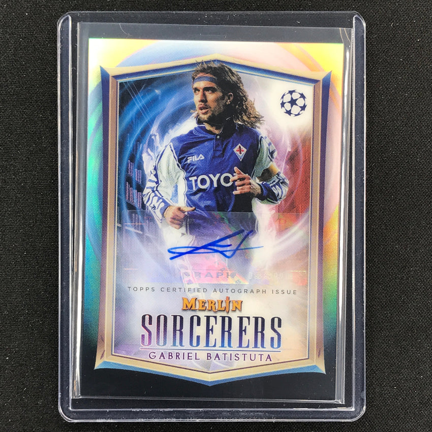 2022-23 Merlin Chrome Uefa Gabriel Batistuta Sorcerers Auto Refractor No Gb