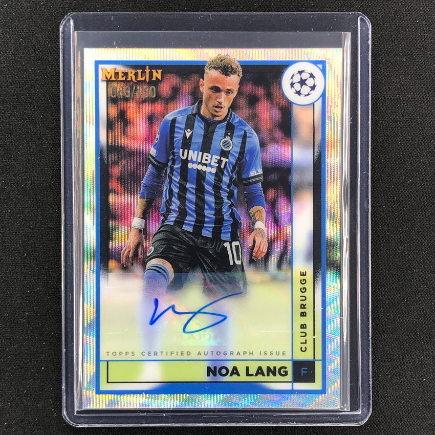 2022-23 Merlin Chrome Uefa Noa Lang Base Auto Wave 49/150