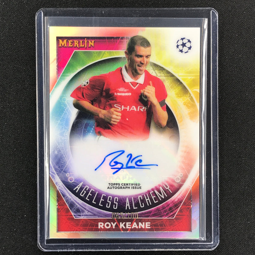 2022-23 Merlin Chrome Uefa Roy Keane Ageless Alchemy Auto Refractor 65/100