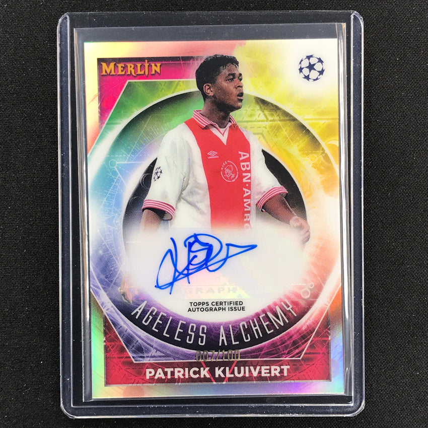2022-23 Merlin Chrome Uefa Patrick Kluivert Ageless Alchemy Auto Refractor 7/100