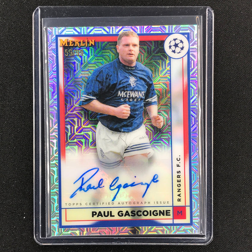 2022-23 Merlin Chrome Uefa Paul Gascoigne Base Auto Mojo 59/99