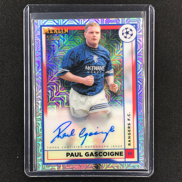 2022-23 Merlin Chrome Uefa Paul Gascoigne Base Auto Mojo 59/99 