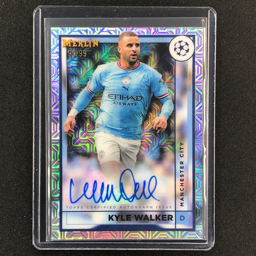 2022-23 Merlin Chrome Uefa Kyle Walker Base Auto Mojo 99/99