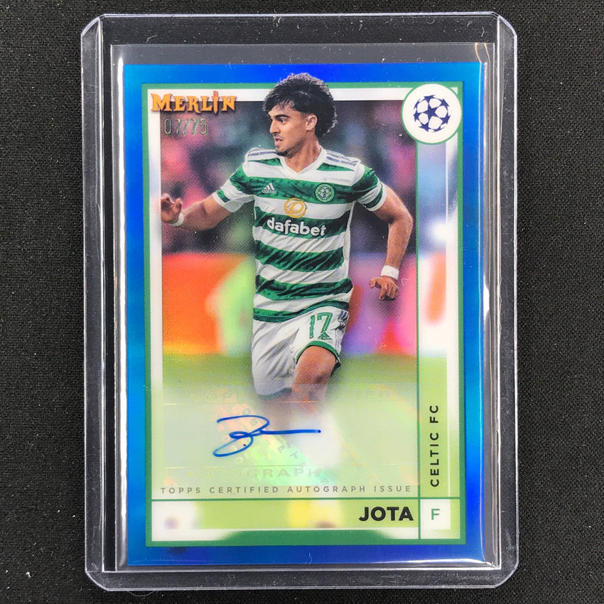 2022-23 Merlin Chrome Uefa Jota Base Auto Blue 7/75