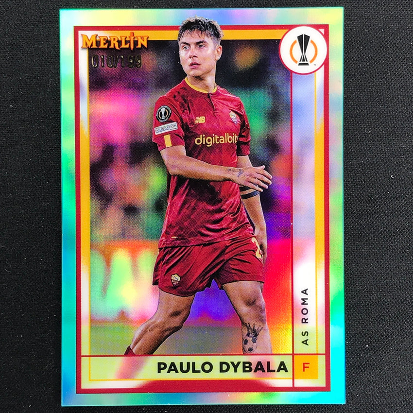 2022-23 Merlin Chrome UEFA PAULO DYBALA Aqua /199 #23