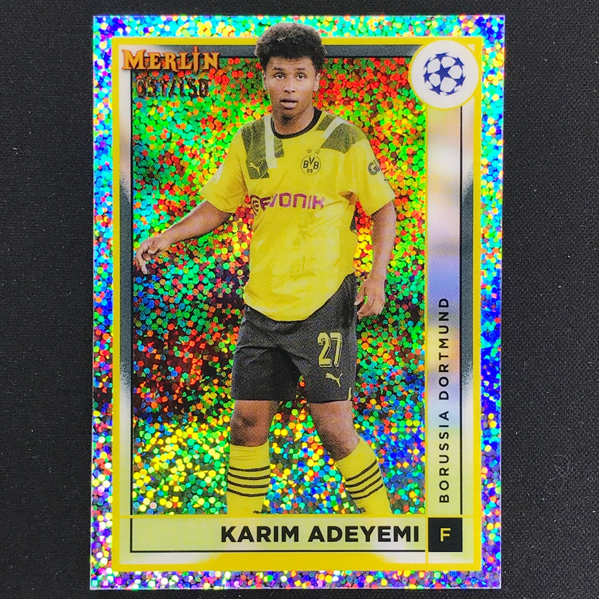 2022-23 Merlin Chrome UEFA KARIM ADEYEMI White Speckle /150 #32