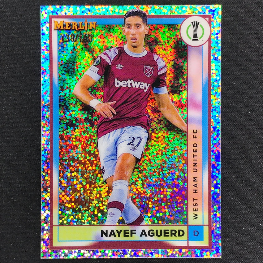 2022-23 Merlin Chrome UEFA NAYEF AGUERD White Speckle /150 #38