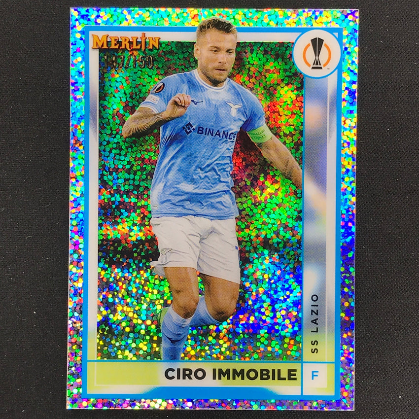 2022-23 Merlin Chrome UEFA CIRO IMMOBILE White Speckle /150 #131