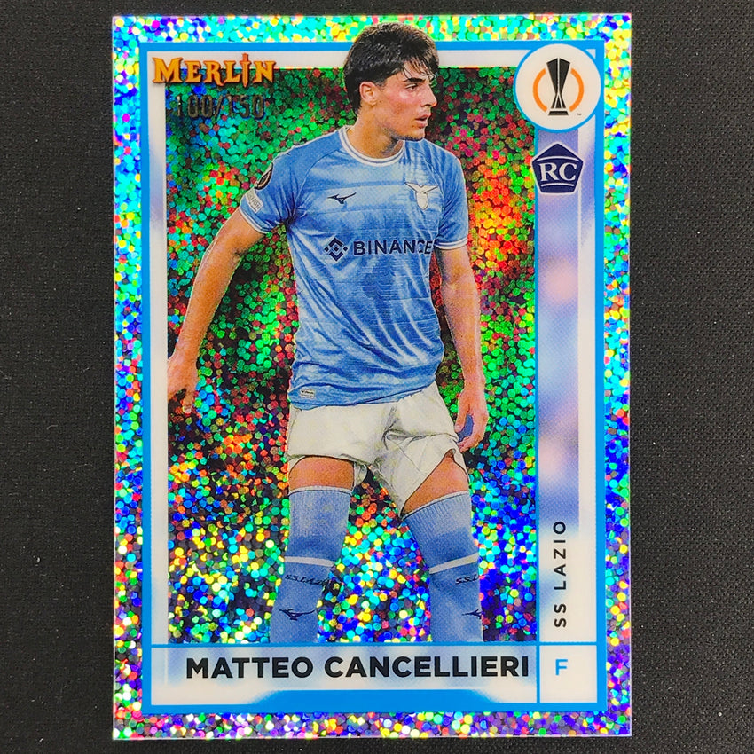 2022-23 Merlin Chrome UEFA MATTEO CANCELLIERI Rookie White Speckle /150 #132