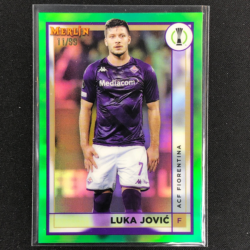 2022-23 Merlin Chrome Uefa Luka Jovic Green 11/99