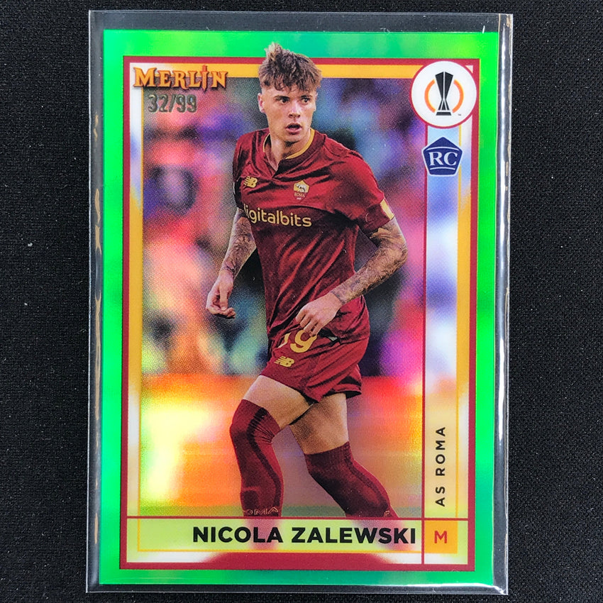 2022-23 Merlin Chrome Uefa Nicola Zalewski Rookie Green 32/99