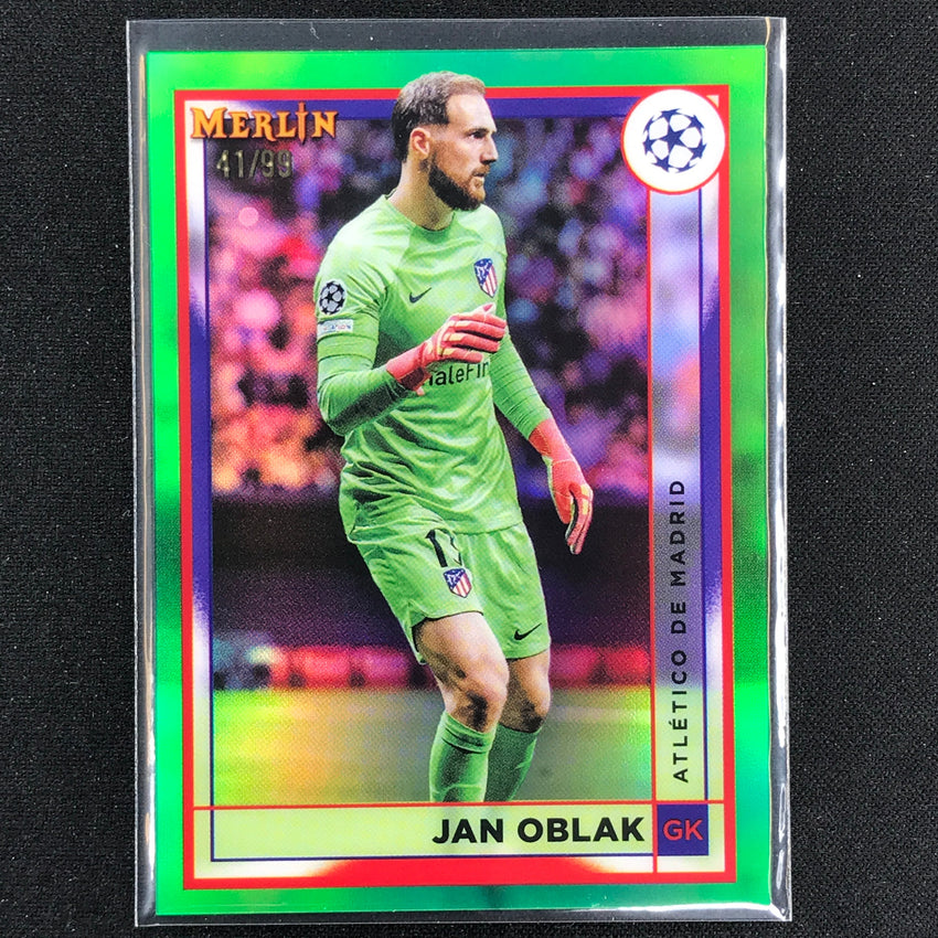2022-23 Merlin Chrome Uefa Jan Oblak Green 41/99