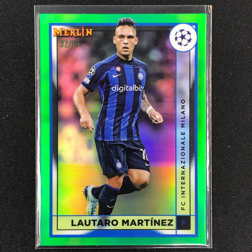 2022-23 Merlin Chrome Uefa Lautaro Martinez Green 92/99