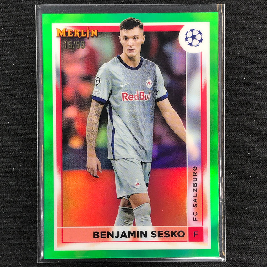 2022-23 Merlin Chrome Uefa Benjamin Sesko Green 16/99