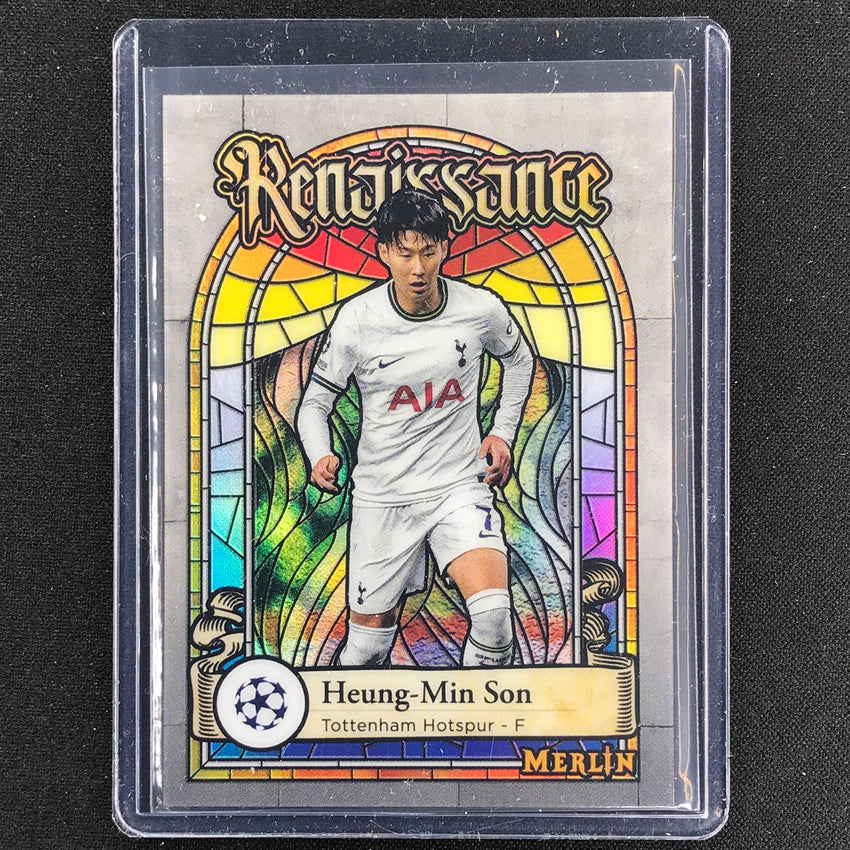 Carte Heung-min Son Topps Chrome Merlin UCL 2021-22 Silver Refractor N°71