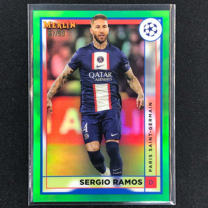 2022-23 Merlin Chrome Uefa Sergio Ramos Green 67/99