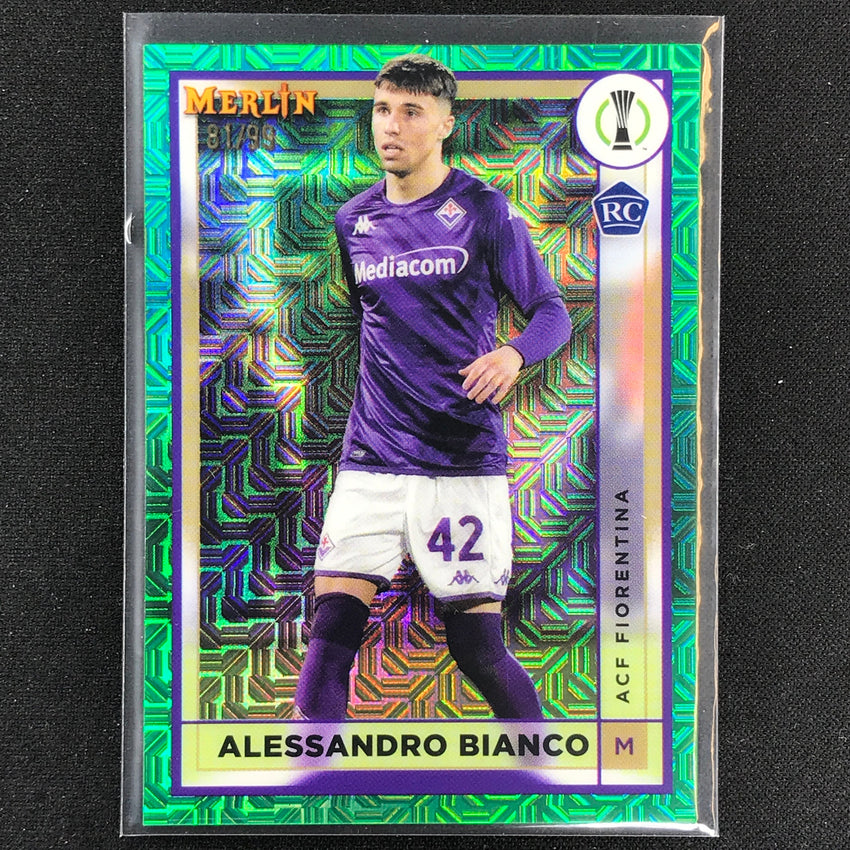 2022-23 Merlin Chrome Uefa Alessandro Bianca Rookie Green Mojo 81/99