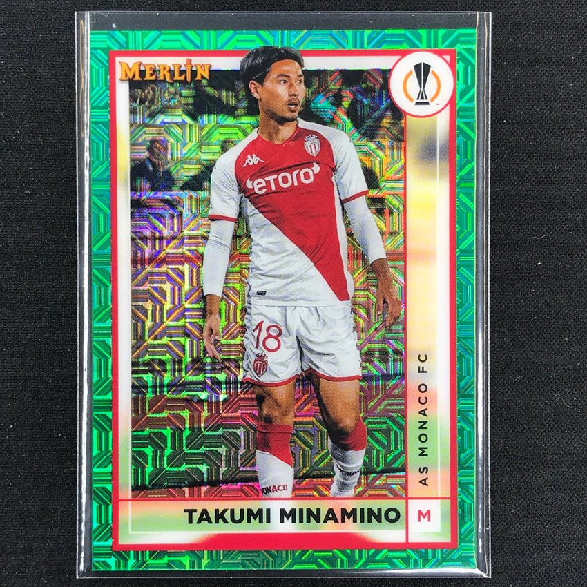 2022-23 Merlin Chrome Uefa Takumi Minamino Green Mojo 72/99