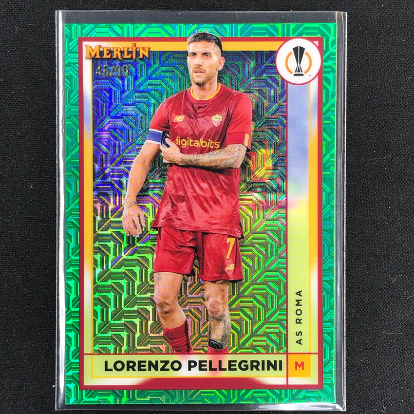 2022-23 Merlin Chrome Uefa Lorenzo Pellegrini Green Mojo 46/99