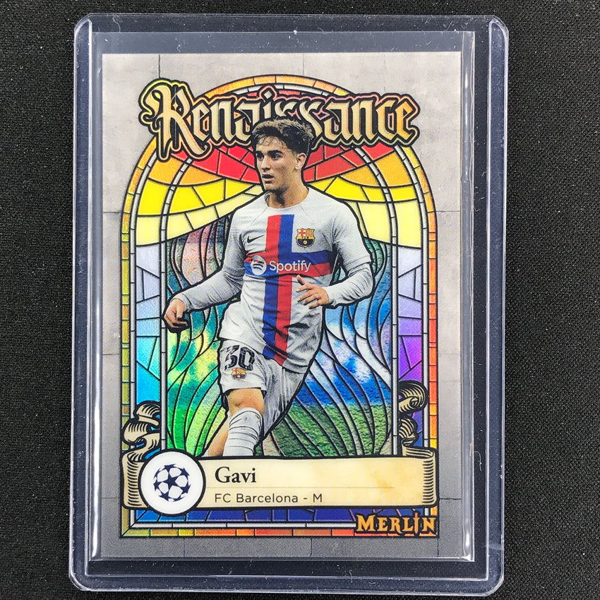 2022-23 Merlin Chrome Uefa Gavi Renaissance Refractor Ssp No 10