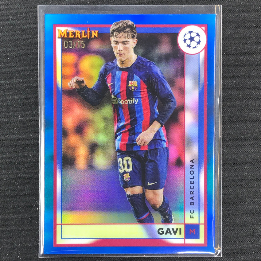 2022-23 Merlin Chrome Uefa Gavi Blue 3/75