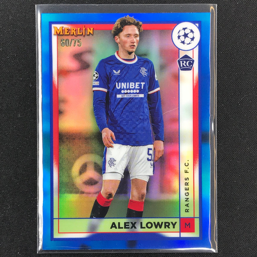 2022-23 Merlin Chrome Uefa Alex Lowry Rookie Blue 60/75