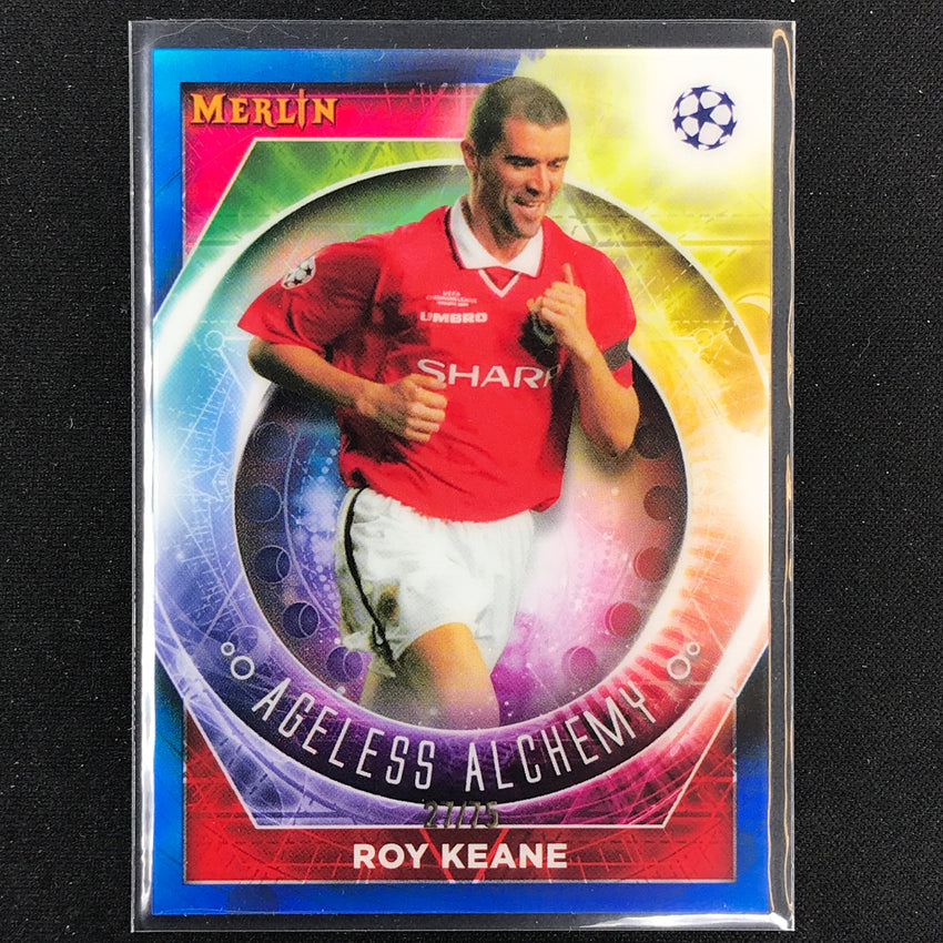2022-23 Merlin Chrome Uefa Roy Keane Ageless Alchemy Blue 27/75