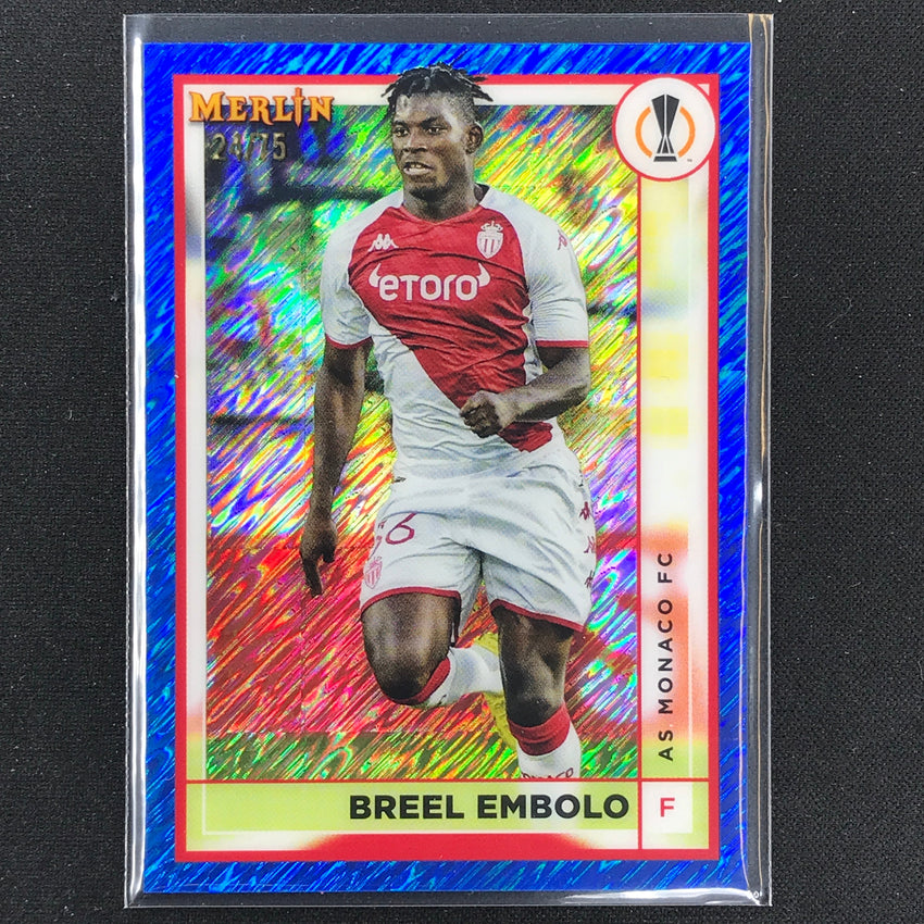 2022-23 Merlin Chrome Uefa Breel Embolo Blue Shimmer 24/75