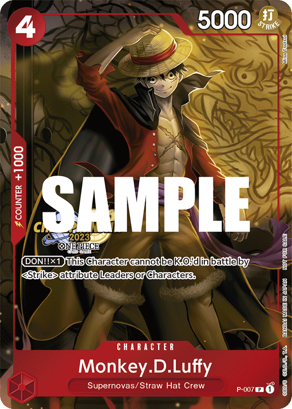 Monkey.D.Luffy (007) - P-007 - Championship 2023 Celebration Pack Promo