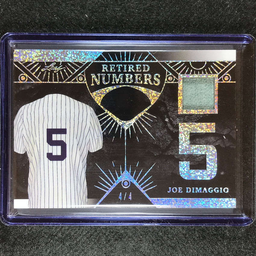 2023 A Bronx Legacy Mlb Joe Dimaggio Retired Numbers Relic Silver Sparkle 4/4