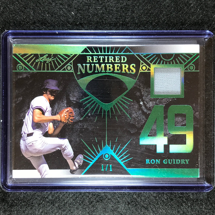 2023 A Bronx Legacy Mlb Ron Guidry Retired Numbers Relic Emerald 1/1