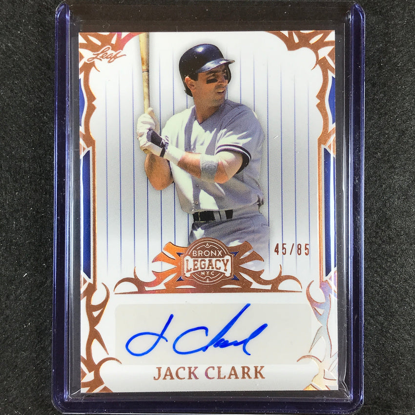 2023 A Bronx Legacy Mlb Jack Clark Base Auto Bronze Holofoil 45/85