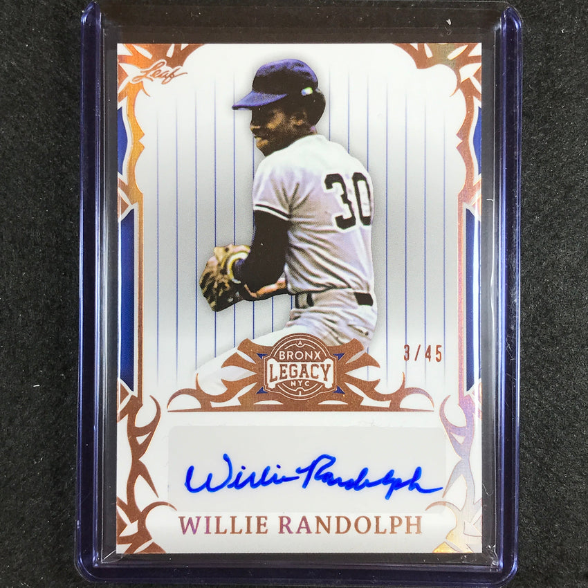 2023 A Bronx Legacy Mlb Willie Randolph Base Auto Bronze Holofoil 3/45
