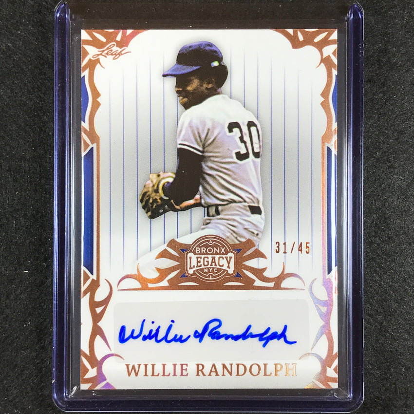 2023 A Bronx Legacy Mlb Willie Randolph Base Auto Bronze Holofoil 31/45
