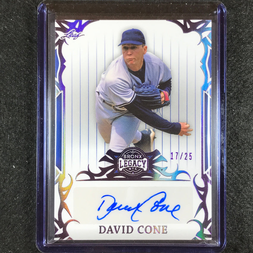 2023 A Bronx Legacy Mlb David Cone Base Auto Purple Holofoil 17/25