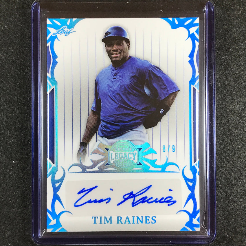 2023 A Bronx Legacy Mlb Tim Raines Base Auto Platinum Holofoil 8/9