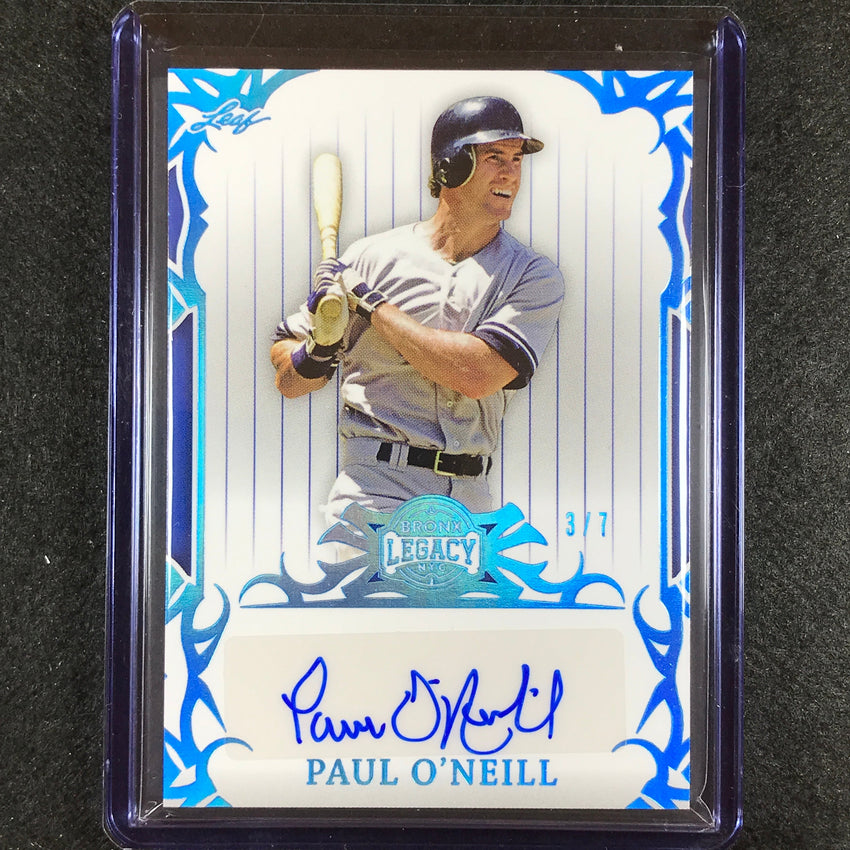 2023 A Bronx Legacy Mlb Paul Oneill Base Auto Platinum Holofoil 3/7