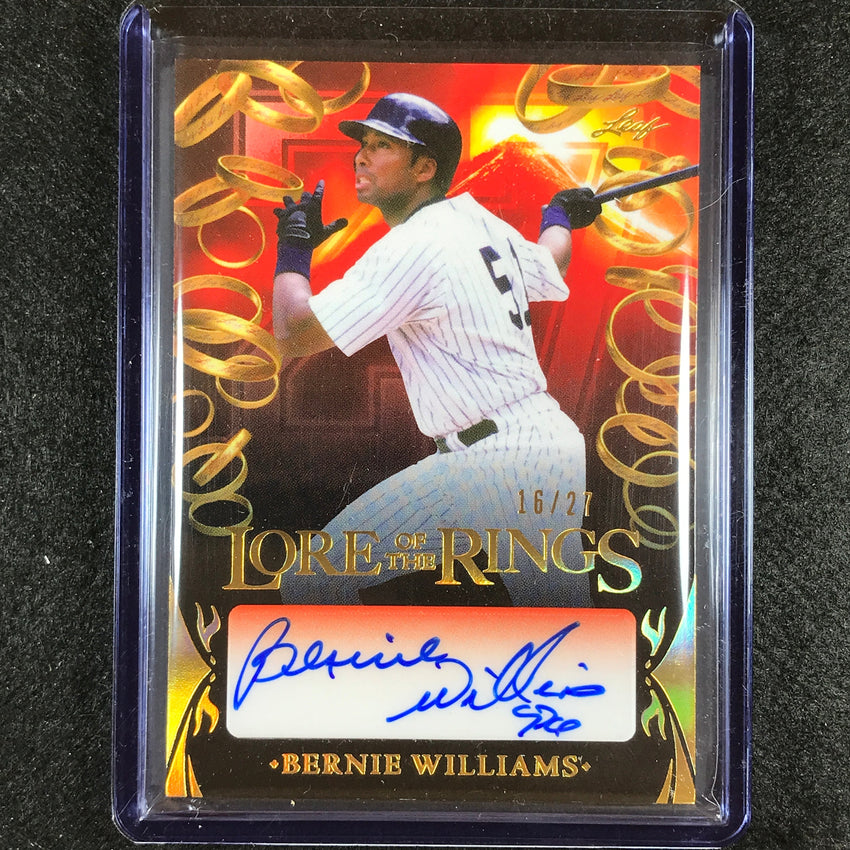 2023 A Bronx Legacy Mlb Bernie Williams Lore Of The Rings Auto Gold 16/27