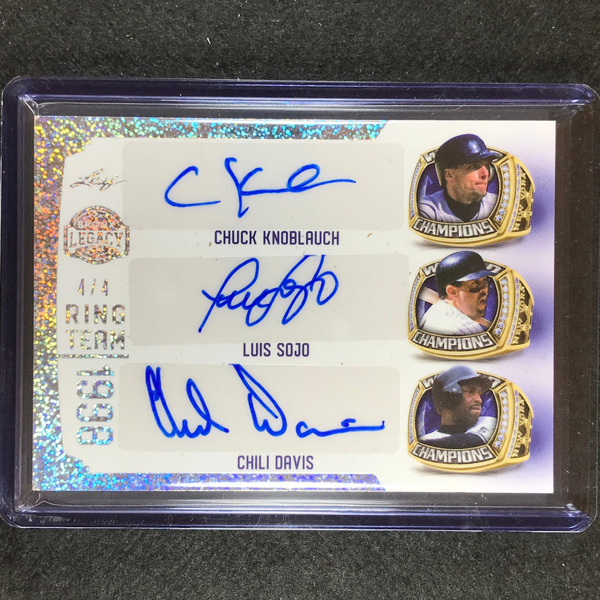 2023 A Bronx Legacy Mlb Knoblauch Sojo Davis Ring Team 3 Triple Auto Sparkle 4/4