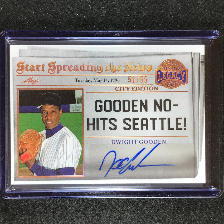 2023 A Bronx Legacy Mlb Dwight Gooden Start Spreading The News Auto Bronze 51/65