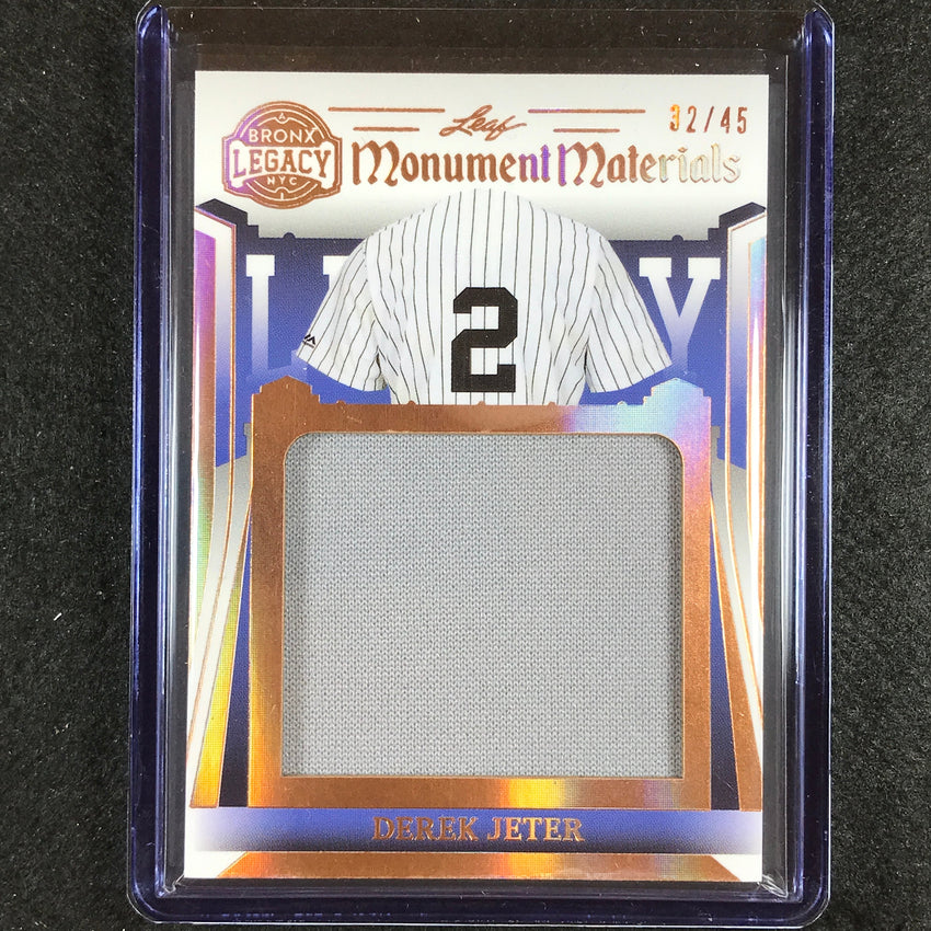 2023 A Bronx Legacy Mlb Derek Jeter Monument Materials Relic Bronze 32/45