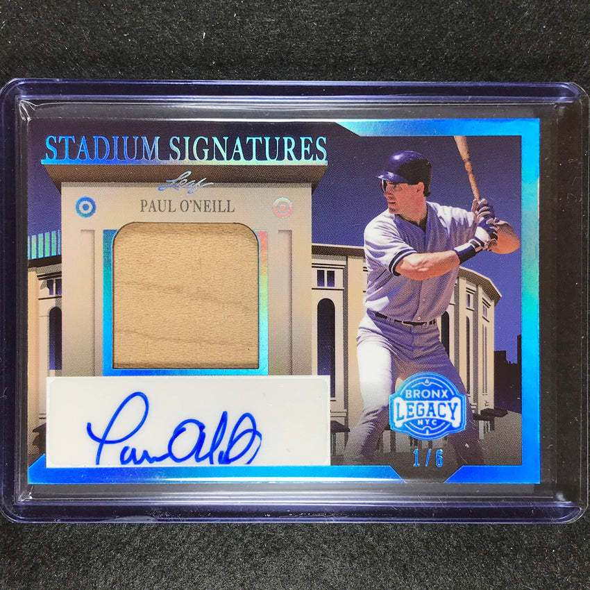 2023 A Bronx Legacy Mlb Paul Oneill Stadium Signatures Relic Auto Platinum 1/6
