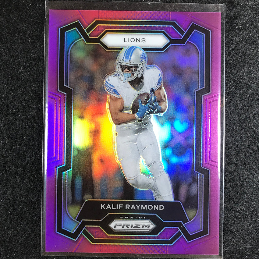 2023 Prizm Football Kalif Raymond Base Purple 77/125