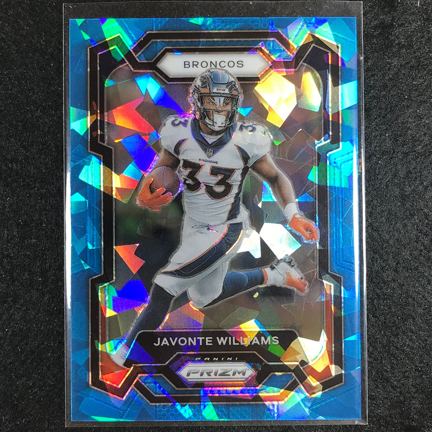2023 Prizm Football Javonte Williams Base Blue Ice 49/99