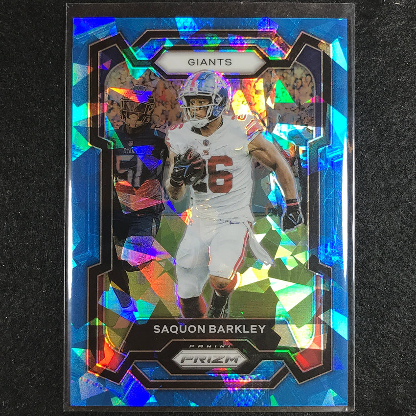2023 Prizm Football Saquon Barkley Base Blue Ice 75/99