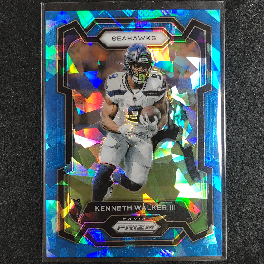 2023 Prizm Football Kennth Walker Iii Base Blue Ice 98/99
