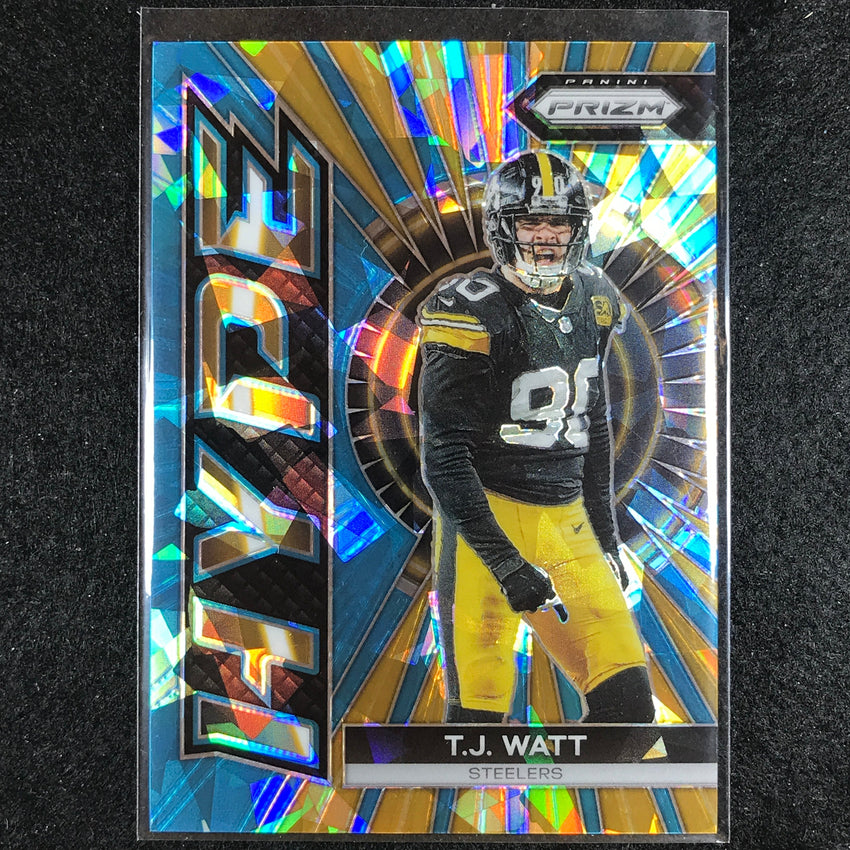 2023 Prizm Football T.j. Watt Hype Blue Ice 26/99