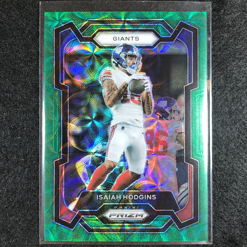 2023 Prizm Football Isaiah Hodgins Base Green Scope 48/75