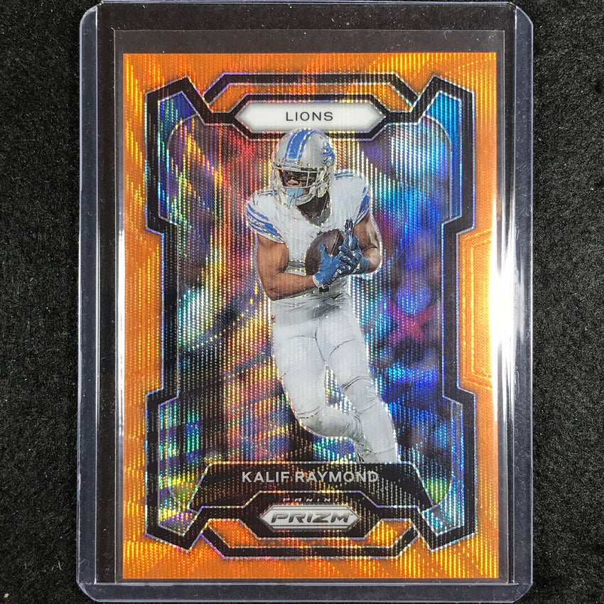 2023 Prizm Football Kalif Raymond Base Orange Wave 22/60