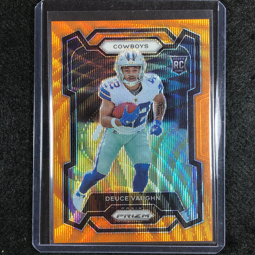 2023 Prizm Football Deuce Vaughn Rookie Base Orange Wave 57/60